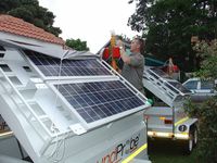 
 Solar panals mounted on the pod